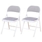 Modern Style Side Chair Open Back Folding Indoor Dining Chair Grey Cotton 2 Piece Set Clearhalo 'Dining Chairs' 'Dining Tables & Seating' 'dining_chair' 'furn' 'furn_dining_chair' 'Furniture' 'furniture_dining_chair' 'Kitchen & Dining Furniture' 4978707