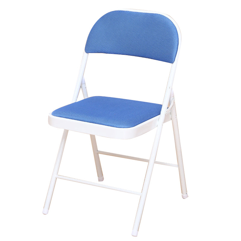 Modern Style Side Chair Open Back Folding Indoor Dining Chair Blue Cotton 1 Piece Clearhalo 'Dining Chairs' 'Dining Tables & Seating' 'dining_chair' 'furn' 'furn_dining_chair' 'Furniture' 'furniture_dining_chair' 'Kitchen & Dining Furniture' 4978712