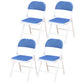 Modern Style Side Chair Open Back Folding Indoor Dining Chair Blue Cotton 4 Piece Set Clearhalo 'Dining Chairs' 'Dining Tables & Seating' 'dining_chair' 'furn' 'furn_dining_chair' 'Furniture' 'furniture_dining_chair' 'Kitchen & Dining Furniture' 4978716