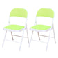 Modern Style Side Chair Open Back Folding Indoor Dining Chair Lemon Green Cotton 2 Piece Set Clearhalo 'Dining Chairs' 'Dining Tables & Seating' 'dining_chair' 'furn' 'furn_dining_chair' 'Furniture' 'furniture_dining_chair' 'Kitchen & Dining Furniture' 4978719