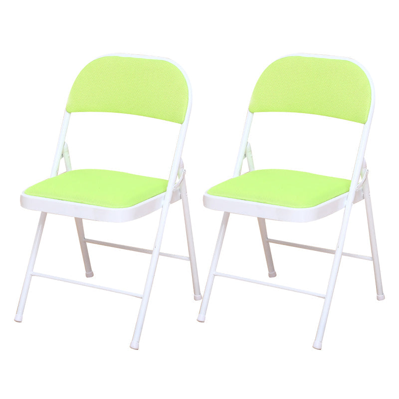 Modern Style Side Chair Open Back Folding Indoor Dining Chair Lemon Green Cotton 2 Piece Set Clearhalo 'Dining Chairs' 'Dining Tables & Seating' 'dining_chair' 'furn' 'furn_dining_chair' 'Furniture' 'furniture_dining_chair' 'Kitchen & Dining Furniture' 4978719