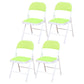 Modern Style Side Chair Open Back Folding Indoor Dining Chair Lemon Green Cotton 4 Piece Set Clearhalo 'Dining Chairs' 'Dining Tables & Seating' 'dining_chair' 'furn' 'furn_dining_chair' 'Furniture' 'furniture_dining_chair' 'Kitchen & Dining Furniture' 4978721