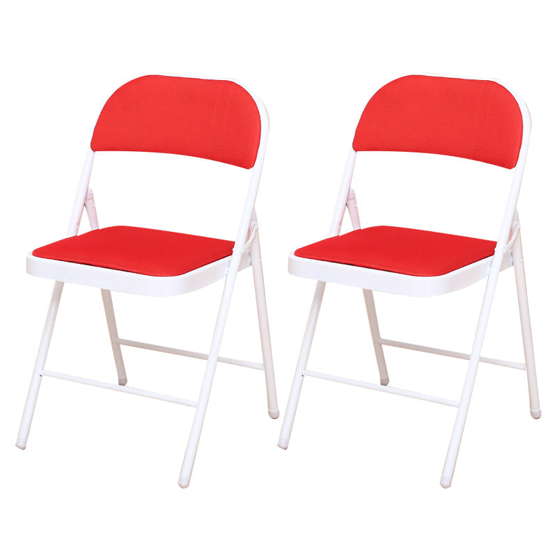 Modern Style Side Chair Open Back Folding Indoor Dining Chair Red-White Cotton 2 Piece Set Clearhalo 'Dining Chairs' 'Dining Tables & Seating' 'dining_chair' 'furn' 'furn_dining_chair' 'Furniture' 'furniture_dining_chair' 'Kitchen & Dining Furniture' 4978724