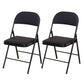 Modern Style Side Chair Open Back Folding Indoor Dining Chair Black Faux Leather 2 Piece Set Clearhalo 'Dining Chairs' 'Dining Tables & Seating' 'dining_chair' 'furn' 'furn_dining_chair' 'Furniture' 'furniture_dining_chair' 'Kitchen & Dining Furniture' 4978727