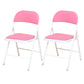 Modern Style Side Chair Open Back Folding Indoor Dining Chair Pink Faux Leather 2 Piece Set Clearhalo 'Dining Chairs' 'Dining Tables & Seating' 'dining_chair' 'furn' 'furn_dining_chair' 'Furniture' 'furniture_dining_chair' 'Kitchen & Dining Furniture' 4978730
