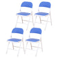 Modern Style Side Chair Open Back Folding Indoor Dining Chair Blue Faux Leather 4 Piece Set Clearhalo 'Dining Chairs' 'Dining Tables & Seating' 'dining_chair' 'furn' 'furn_dining_chair' 'Furniture' 'furniture_dining_chair' 'Kitchen & Dining Furniture' 4978743