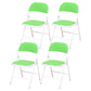 Modern Style Side Chair Open Back Folding Indoor Dining Chair Green Faux Leather 4 Piece Set Clearhalo 'Dining Chairs' 'Dining Tables & Seating' 'dining_chair' 'furn' 'furn_dining_chair' 'Furniture' 'furniture_dining_chair' 'Kitchen & Dining Furniture' 4978746