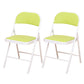 Modern Style Side Chair Open Back Folding Indoor Dining Chair Lemon Green Faux Leather 2 Piece Set Clearhalo 'Dining Chairs' 'Dining Tables & Seating' 'dining_chair' 'furn' 'furn_dining_chair' 'Furniture' 'furniture_dining_chair' 'Kitchen & Dining Furniture' 4978754