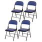 Modern Style Side Chair Open Back Folding Indoor Dining Chair Dark Blue Faux Leather 4 Piece Set Clearhalo 'Dining Chairs' 'Dining Tables & Seating' 'dining_chair' 'furn' 'furn_dining_chair' 'Furniture' 'furniture_dining_chair' 'Kitchen & Dining Furniture' 4978761