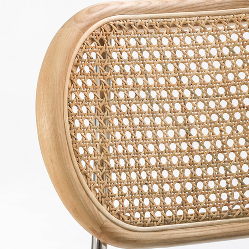 Modern Style PU Leather Chair Cane Back Armless Dining Chair for Home Clearhalo 'Dining Chairs' 'Dining Tables & Seating' 'dining_chair' 'furn' 'furn_dining_chair' 'Furniture' 'furniture_dining_chair' 'Kitchen & Dining Furniture' 4978773