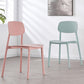 Scandinavian Plastic Kitchen Dining Chair Armless Open Back Chair Clearhalo 'Dining Chairs' 'Dining Tables & Seating' 'dining_chair' 'Furniture' 'furniture_dining_chair' 'Kitchen & Dining Furniture' 4978787