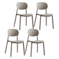Scandinavian Plastic Kitchen Dining Chair Armless Open Back Chair Dark Gray Set of 4 Clearhalo 'Dining Chairs' 'Dining Tables & Seating' 'dining_chair' 'Furniture' 'furniture_dining_chair' 'Kitchen & Dining Furniture' 4978790
