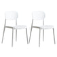 Scandinavian Plastic Kitchen Dining Chair Armless Open Back Chair White Set of 2 Clearhalo 'Dining Chairs' 'Dining Tables & Seating' 'dining_chair' 'Furniture' 'furniture_dining_chair' 'Kitchen & Dining Furniture' 4978797