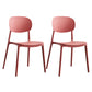 Scandinavian Plastic Kitchen Dining Chair Armless Open Back Chair Burgundy Set of 2 Clearhalo 'Dining Chairs' 'Dining Tables & Seating' 'dining_chair' 'Furniture' 'furniture_dining_chair' 'Kitchen & Dining Furniture' 4978808
