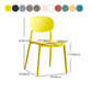 Scandinavian Plastic Kitchen Dining Chair Armless Open Back Chair Clearhalo 'Dining Chairs' 'Dining Tables & Seating' 'dining_chair' 'Furniture' 'furniture_dining_chair' 'Kitchen & Dining Furniture' 4978814