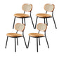Glam Style PU Leather Chair Cane Back Armless Dining Chair for Indoor Brown 4 Piece Set Clearhalo 'Dining Chairs' 'Dining Tables & Seating' 'dining_chair' 'furn' 'furn_dining_chair' 'Furniture' 'furniture_dining_chair' 'Kitchen & Dining Furniture' 4978847
