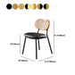 Glam Style PU Leather Chair Cane Back Armless Dining Chair for Indoor Clearhalo 'Dining Chairs' 'Dining Tables & Seating' 'dining_chair' 'furn' 'furn_dining_chair' 'Furniture' 'furniture_dining_chair' 'Kitchen & Dining Furniture' 4978848