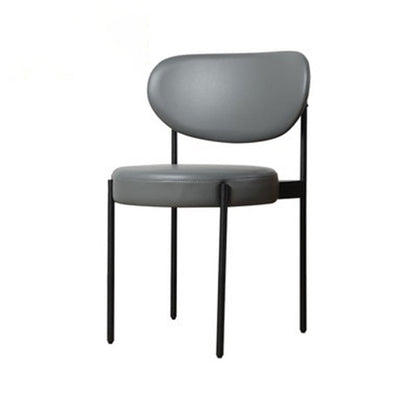 Modern Style Side Chair Open Back Dining Chair for Dining Room Grey 1 Piece Clearhalo 'Dining Chairs' 'Dining Tables & Seating' 'dining_chair' 'furn' 'furn_dining_chair' 'Furniture' 'furniture_dining_chair' 'Kitchen & Dining Furniture' 4978850