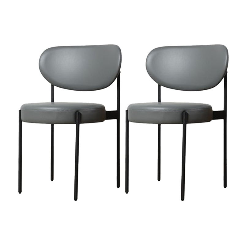 Modern Style Side Chair Open Back Dining Chair for Dining Room Grey 2 Piece Set Clearhalo 'Dining Chairs' 'Dining Tables & Seating' 'dining_chair' 'furn' 'furn_dining_chair' 'Furniture' 'furniture_dining_chair' 'Kitchen & Dining Furniture' 4978851