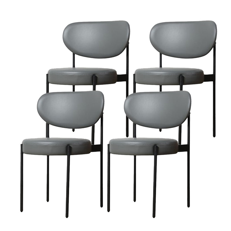 Modern Style Side Chair Open Back Dining Chair for Dining Room Grey 4 Piece Set Clearhalo 'Dining Chairs' 'Dining Tables & Seating' 'dining_chair' 'furn' 'furn_dining_chair' 'Furniture' 'furniture_dining_chair' 'Kitchen & Dining Furniture' 4978854