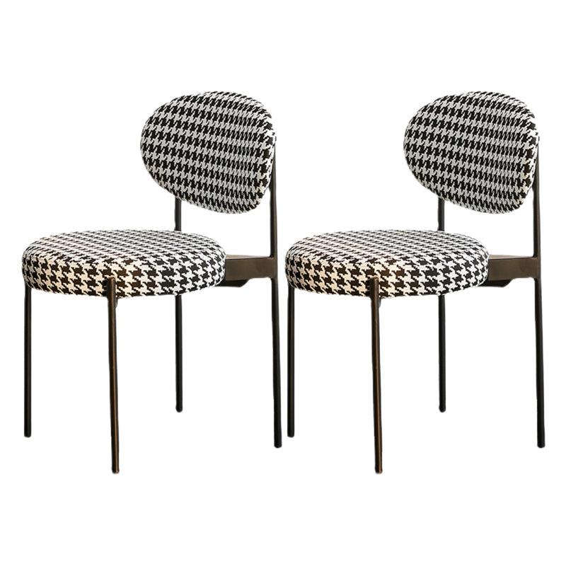 Modern Style Side Chair Open Back Dining Chair for Dining Room Black-White 2 Piece Set Clearhalo 'Dining Chairs' 'Dining Tables & Seating' 'dining_chair' 'furn' 'furn_dining_chair' 'Furniture' 'furniture_dining_chair' 'Kitchen & Dining Furniture' 4978865