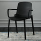 Plastic Contemporary Kitchen Dining Chair Arm Solid Back Chair Black 1 Piece Clearhalo 'Dining Chairs' 'Dining Tables & Seating' 'dining_chair' 'furn' 'furn_dining_chair' 'Furniture' 'furniture_dining_chair' 'Kitchen & Dining Furniture' 4978918