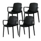 Plastic Contemporary Kitchen Dining Chair Arm Solid Back Chair Black 4 Piece Set Clearhalo 'Dining Chairs' 'Dining Tables & Seating' 'dining_chair' 'furn' 'furn_dining_chair' 'Furniture' 'furniture_dining_chair' 'Kitchen & Dining Furniture' 4978921