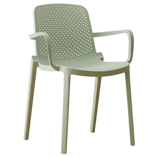 Plastic Contemporary Kitchen Dining Chair Arm Solid Back Chair Clearhalo 'Dining Chairs' 'Dining Tables & Seating' 'dining_chair' 'furn' 'furn_dining_chair' 'Furniture' 'furniture_dining_chair' 'Kitchen & Dining Furniture' 4978926