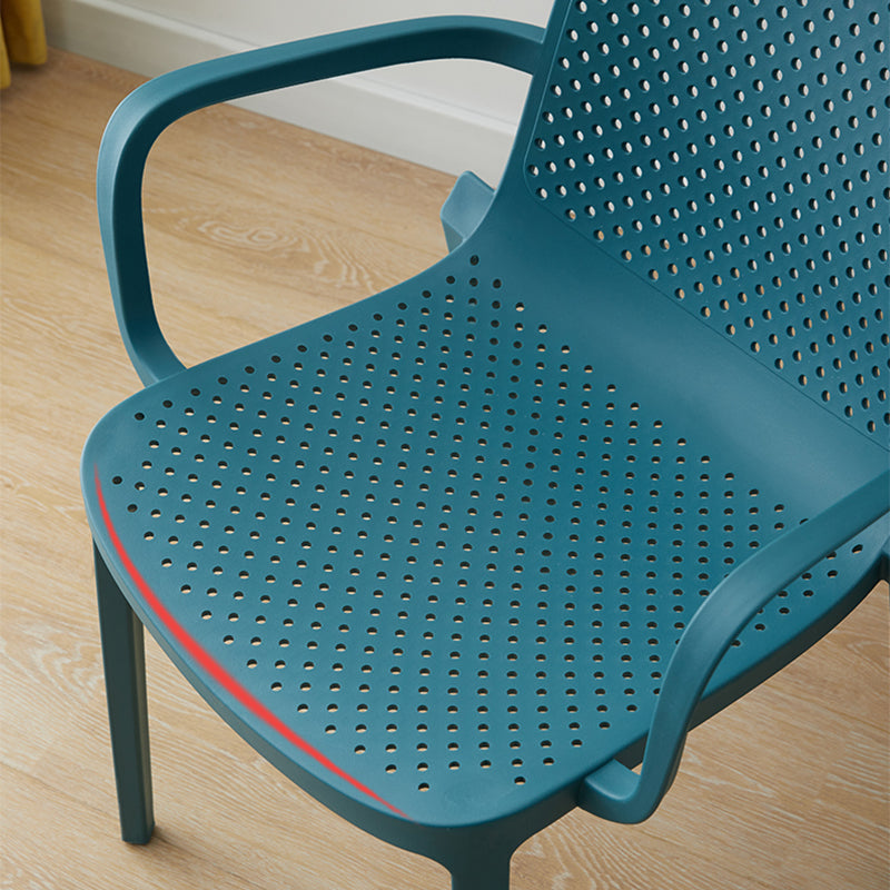 Plastic Contemporary Kitchen Dining Chair Arm Solid Back Chair Clearhalo 'Dining Chairs' 'Dining Tables & Seating' 'dining_chair' 'furn' 'furn_dining_chair' 'Furniture' 'furniture_dining_chair' 'Kitchen & Dining Furniture' 4978929