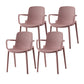 Plastic Contemporary Kitchen Dining Chair Arm Solid Back Chair Pink 4 Piece Set Clearhalo 'Dining Chairs' 'Dining Tables & Seating' 'dining_chair' 'furn' 'furn_dining_chair' 'Furniture' 'furniture_dining_chair' 'Kitchen & Dining Furniture' 4978939