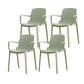 Plastic Contemporary Kitchen Dining Chair Arm Solid Back Chair Green 4 Piece Set Clearhalo 'Dining Chairs' 'Dining Tables & Seating' 'dining_chair' 'furn' 'furn_dining_chair' 'Furniture' 'furniture_dining_chair' 'Kitchen & Dining Furniture' 4978942