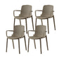 Plastic Contemporary Kitchen Dining Chair Arm Solid Back Chair Camel 4 Piece Set Clearhalo 'Dining Chairs' 'Dining Tables & Seating' 'dining_chair' 'furn' 'furn_dining_chair' 'Furniture' 'furniture_dining_chair' 'Kitchen & Dining Furniture' 4978945