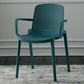 Plastic Contemporary Kitchen Dining Chair Arm Solid Back Chair Peacock Blue 1 Piece Clearhalo 'Dining Chairs' 'Dining Tables & Seating' 'dining_chair' 'furn' 'furn_dining_chair' 'Furniture' 'furniture_dining_chair' 'Kitchen & Dining Furniture' 4978949
