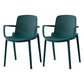 Plastic Contemporary Kitchen Dining Chair Arm Solid Back Chair Peacock Blue 2 Piece Set Clearhalo 'Dining Chairs' 'Dining Tables & Seating' 'dining_chair' 'furn' 'furn_dining_chair' 'Furniture' 'furniture_dining_chair' 'Kitchen & Dining Furniture' 4978950
