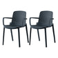 Plastic Contemporary Kitchen Dining Chair Arm Solid Back Chair Gray-Blue 2 Piece Set Clearhalo 'Dining Chairs' 'Dining Tables & Seating' 'dining_chair' 'furn' 'furn_dining_chair' 'Furniture' 'furniture_dining_chair' 'Kitchen & Dining Furniture' 4978953