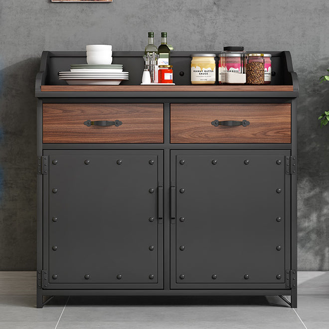 Pine Wood Dining Room Sideboard Cabinet Glam Credenza with Drawers and Storage Clearhalo 'buffet_sideboard' 'Buffets & Sideboards' 'furn' 'furn_buffet_sideboard' 'Furniture' 'furniture_buffet_sideboard' 'Kitchen & Dining Furniture' 4979060