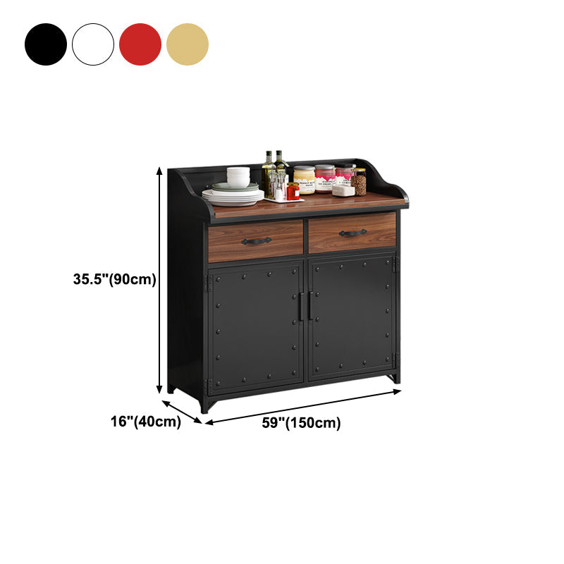 Pine Wood Dining Room Sideboard Cabinet Glam Credenza with Drawers and Storage Clearhalo 'buffet_sideboard' 'Buffets & Sideboards' 'furn' 'furn_buffet_sideboard' 'Furniture' 'furniture_buffet_sideboard' 'Kitchen & Dining Furniture' 4979065