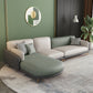Ultra-Modern Pillow Top Arm Sofa Green and White Couch for Apartment 132"L x 71"W x 35"H Left Latex Clearhalo 'furn' 'furn_sofas' 'Furniture' 'furniture_sofas' 'Living Room Furniture' 'Sofa' 'sofas' 4981898
