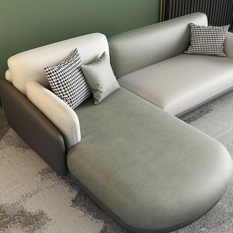 Ultra-Modern Pillow Top Arm Sofa Green and White Couch for Apartment Clearhalo 'furn' 'furn_sofas' 'Furniture' 'furniture_sofas' 'Living Room Furniture' 'Sofa' 'sofas' 4981908