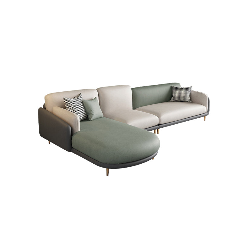 Ultra-Modern Pillow Top Arm Sofa Green and White Couch for Apartment Clearhalo 'furn' 'furn_sofas' 'Furniture' 'furniture_sofas' 'Living Room Furniture' 'Sofa' 'sofas' 4981910
