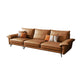 Brown Genuine Leather Sectional Sofa Set Pillow Top Arm Sectionals Couch with Pillows Clearhalo 'Furniture' 'furniture_sectionals' 'Living Room Furniture' 'Sectionals' 4981940