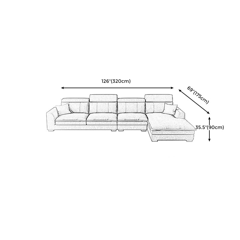 Square Arm Dark Gray Cushion Back Storage Faux Leather L-Shape Sofa Clearhalo 'furn' 'furn_sectionals' 'Furniture' 'furniture_sectionals' 'Living Room Furniture' 'Sectionals' 4981966