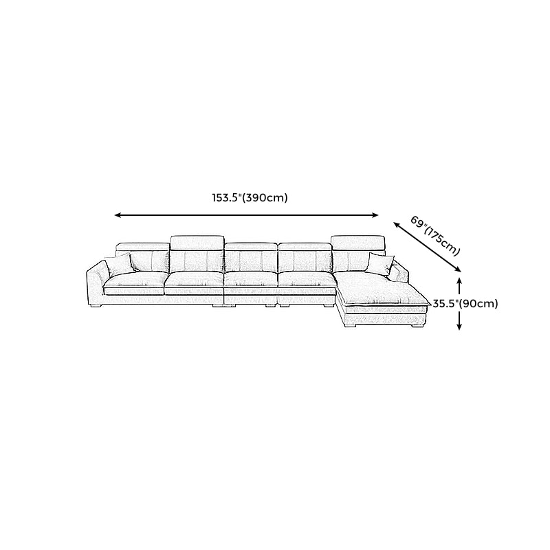 Square Arm Dark Gray Cushion Back Storage Faux Leather L-Shape Sofa Clearhalo 'furn' 'furn_sectionals' 'Furniture' 'furniture_sectionals' 'Living Room Furniture' 'Sectionals' 4981967