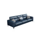 Faux Leather Square Arm Sofa/Sectional with Adjustable Bolster Pillows, Stain Resistant 87"L x 37"W x 37"H Clearhalo 'furn' 'furn_sectionals' 'Furniture' 'furniture_sectionals' 'Living Room Furniture' 'Sectionals' 4981989