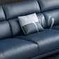 Faux Leather Square Arm Sofa/Sectional with Adjustable Bolster Pillows, Stain Resistant Clearhalo 'furn' 'furn_sectionals' 'Furniture' 'furniture_sectionals' 'Living Room Furniture' 'Sectionals' 4981990