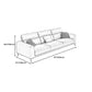 Faux Leather Square Arm Sofa/Sectional with Adjustable Bolster Pillows, Stain Resistant Clearhalo 'furn' 'furn_sectionals' 'Furniture' 'furniture_sectionals' 'Living Room Furniture' 'Sectionals' 4981995