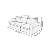 Square Arm Grey Cushion Back Modern Storage Living Room Sofa Clearhalo 'furn' 'furn_sectionals' 'Furniture' 'furniture_sectionals' 'Living Room Furniture' 'Sectionals' 4982011