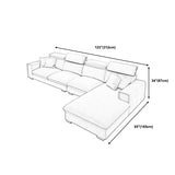 Ultra-Modern Sewn Pillow Back Square Arm Sofa with Slipcovered for Living Room Clearhalo 'furn' 'furn_sectionals' 'Furniture' 'furniture_sectionals' 'Living Room Furniture' 'Sectionals' 4982026