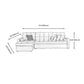 Square Arm Tan Removable Cushions Storage Manual L-Shape Sectional Sofa Bed Clearhalo 'furn' 'furn_sectionals' 'Furniture' 'furniture_sectionals' 'Living Room Furniture' 'Sectionals' 4982074