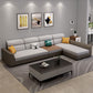 125.98"D x 70.87"W x 25.43"H Fabric Tuxedo Arm Sectional Sofa with Slipcovered Coffee Clearhalo 'furn' 'furn_sectionals' 'Furniture' 'furniture_sectionals' 'Living Room Furniture' 'Sectionals' 4982127